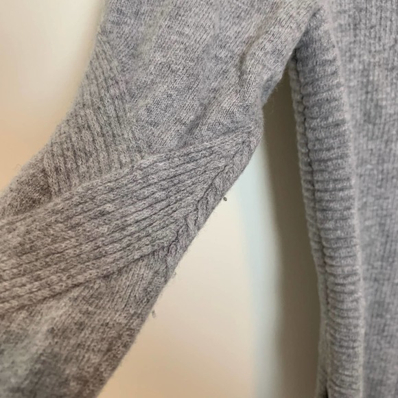 Zella Womens Long Sleeve Pullover Sweater Size XS Gray Wool Cashmere Ribbed - Picture 5 of 15